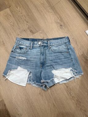 American Eagle Outfitters Light Wash Distressed Denim Cutoff Shorts
